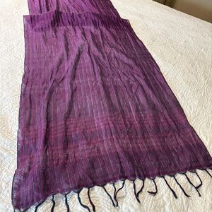 Purple Striped Scarf